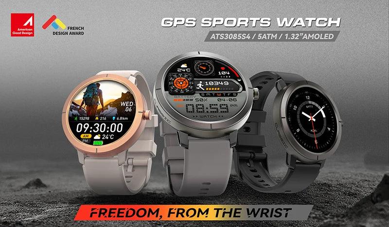 2026 GPS Smartwatch AMOLED 1.32" Military Watch Call 5ATM Waterproof 170 Sport Modes Smart Watch with Compass Barometer Altitude - Wear444
