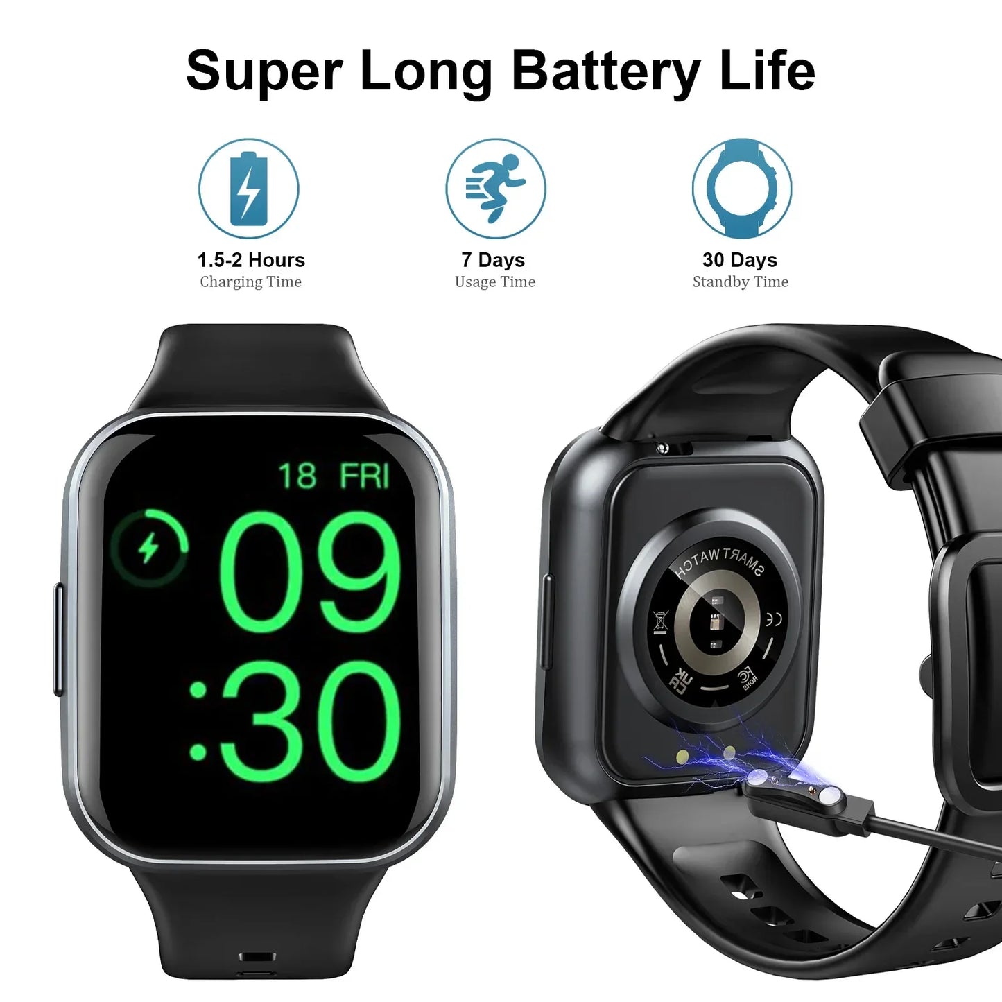 Q23 Smart Watch, Fitness Tracker Watch, 1.69'' Touch Smartwatch Fitness Watch with Pedometer/Sleep Monitor. - Wear444
