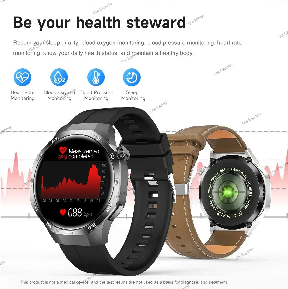 2026 Watch 5 Pro GPS Track Smart Watch Men 360*360 AMOLED Screen BT Call Fitness IP68 Waterproof Health Monitor Man Smartwatches - Wear444
