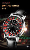 LIGE Quartz Man Watch Fashion Luxury Creative Roulette Game Dial Design Leather Casual Life Waterproof Watches for Men Gifts+Box