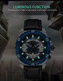 MEGIR Luxury Men's Watch Leather Belt Quartz Business Watches Luminous Fashion Sports Man Wristwatch Clock Relogios Masculino