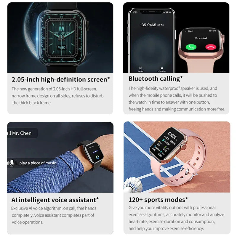 2025 New Series IW9 Watch 9 GPS Track Smart Watch Men Woman HD Bluetooth Call IP68 Waterproof Sports Smart Watch For Android IOS - Wear444