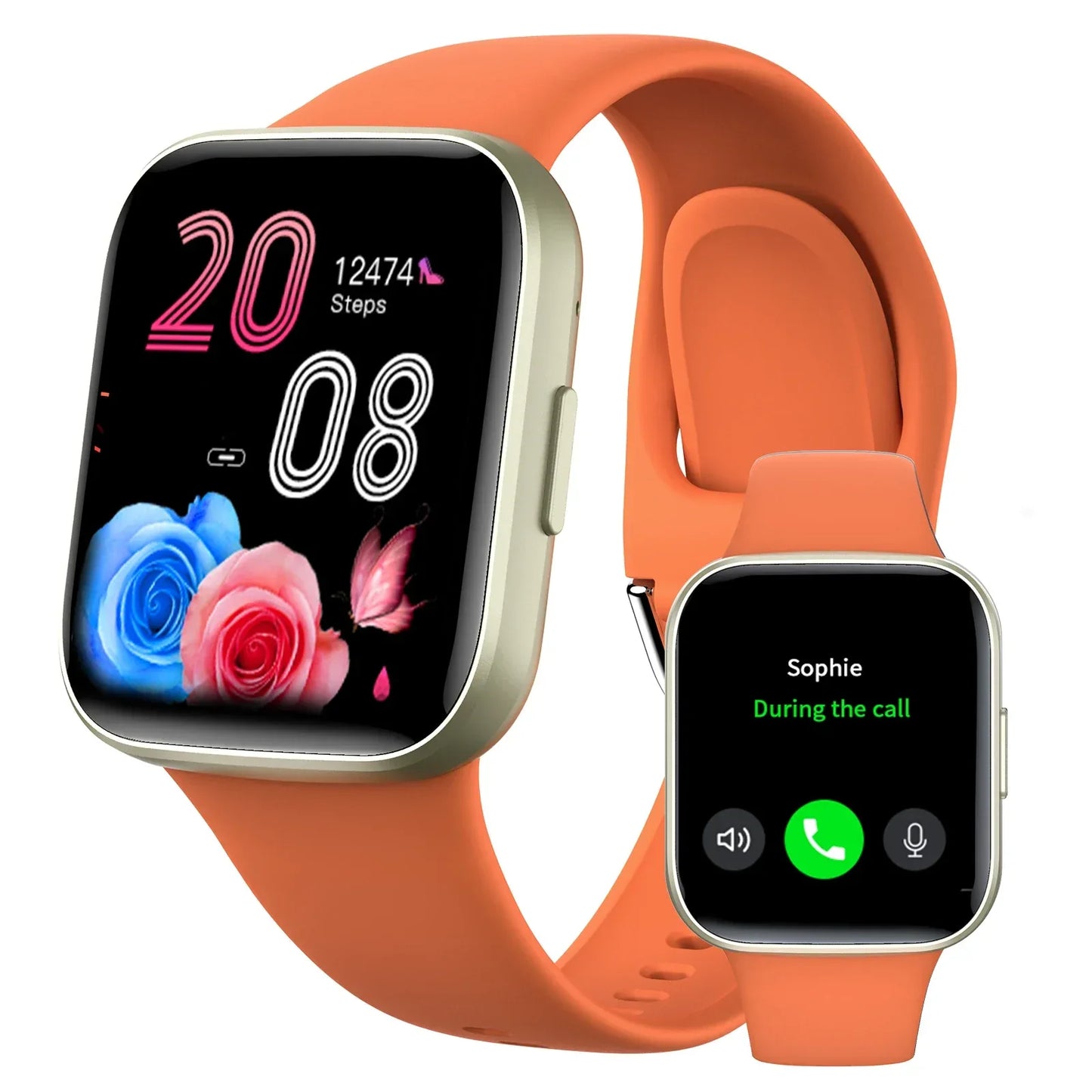 Smart watch, wireless calling /dial,for iPhone/Andriod, multi -Sport mode, calling reminder and rejection, SMS reminder - Wear444