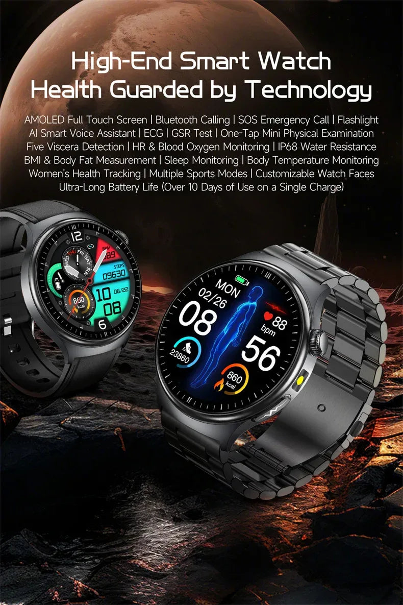 2026New Smart Watch Men Sport ECG Heart Rate Blood Pressure Health Diagnosis Sport Fitness tracking Smartwatches For Men women - Wear444