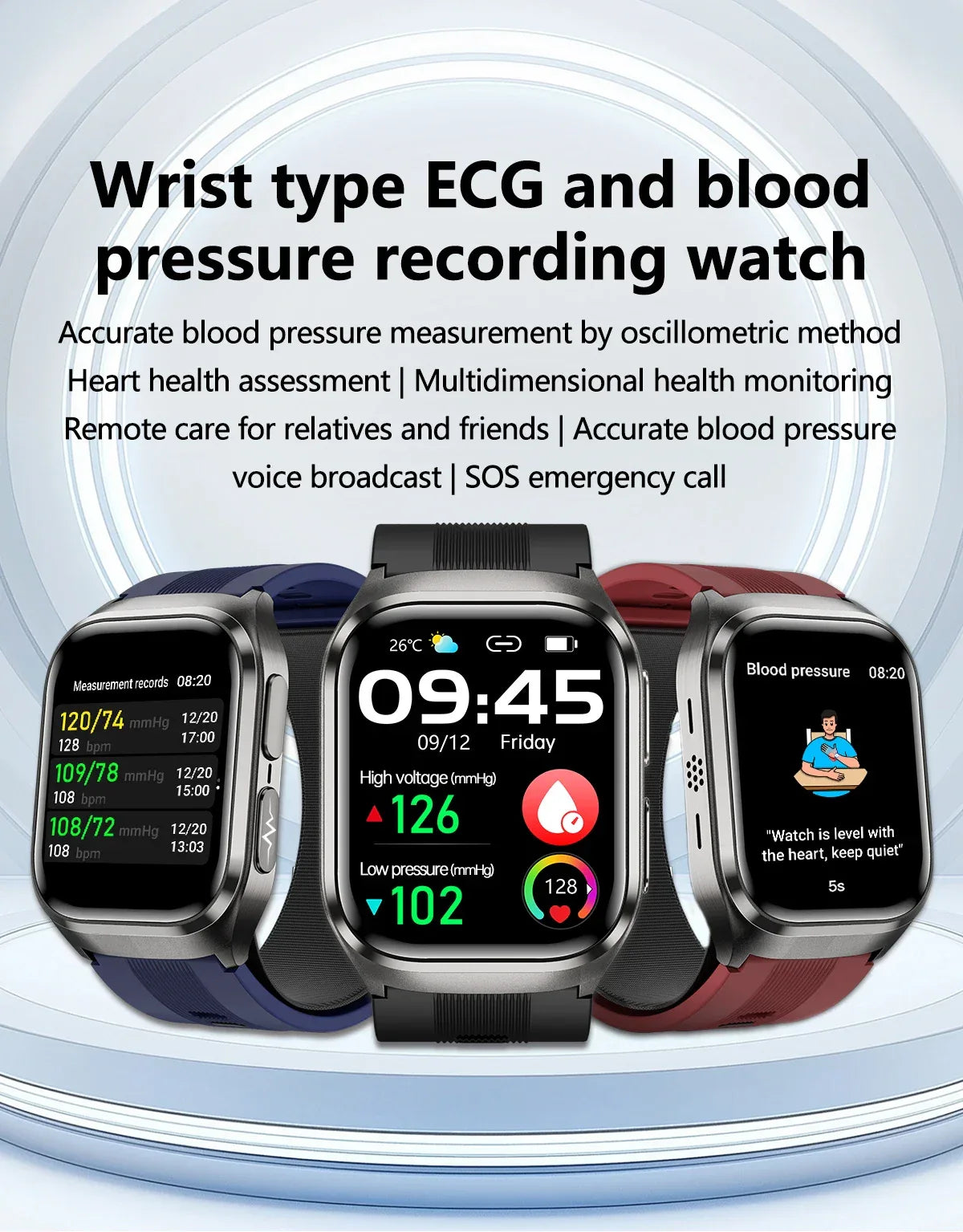 2025New Heart Health Analysi NFC Air Pump+Air Bag Smart Watch Men Accurate Blood Pressure Uric Acid ECG Call Smart Bracelet lady - Wear444