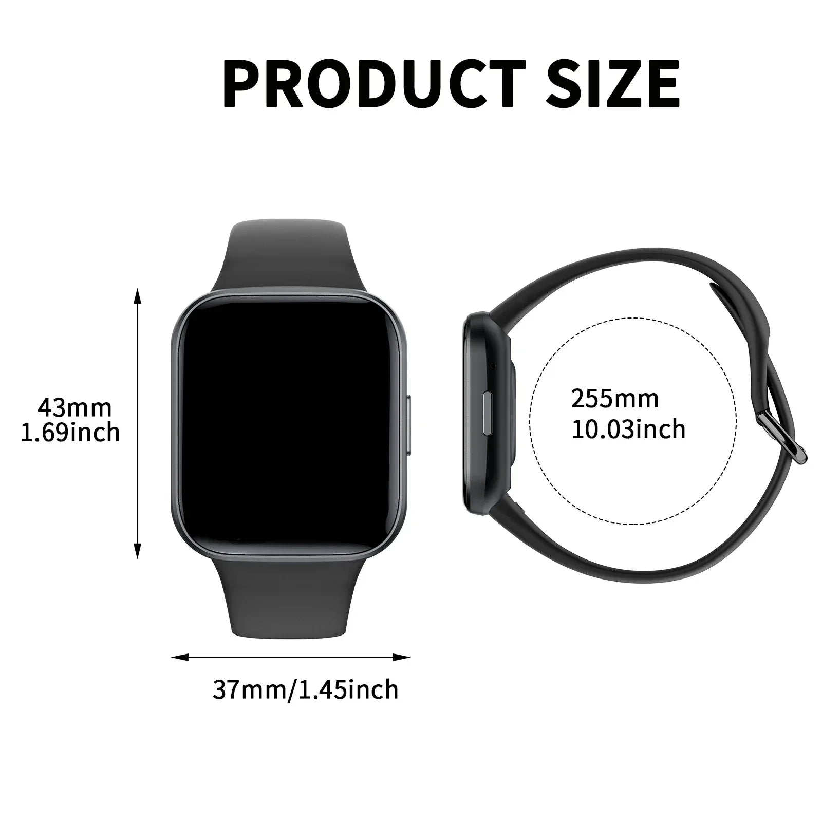 Smart watch, wireless calling /dial,for iPhone/Andriod, multi -Sport mode, calling reminder and rejection, SMS reminder - Wear444