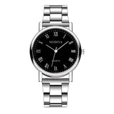 Fashion Men Quartz Watch Luxury Silver Band Analog Watch for Mens Clock Reloj Hombre