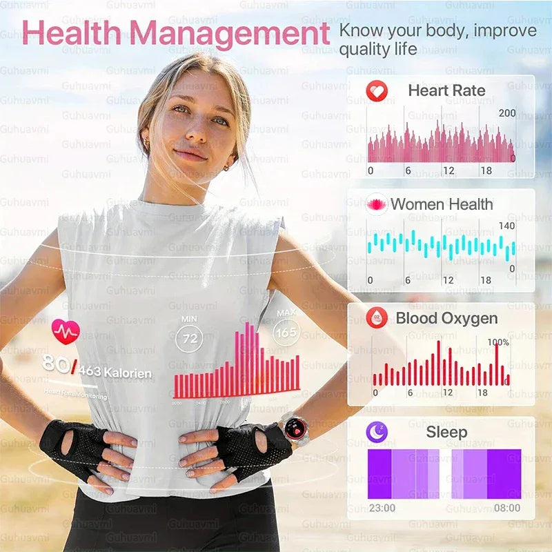 2025 New Women's Fashion Sports Smart Watch Built in GPS 3ATM Waterproof Bluetooth Call Health Monitoring Smartwatches For Women - Wear444