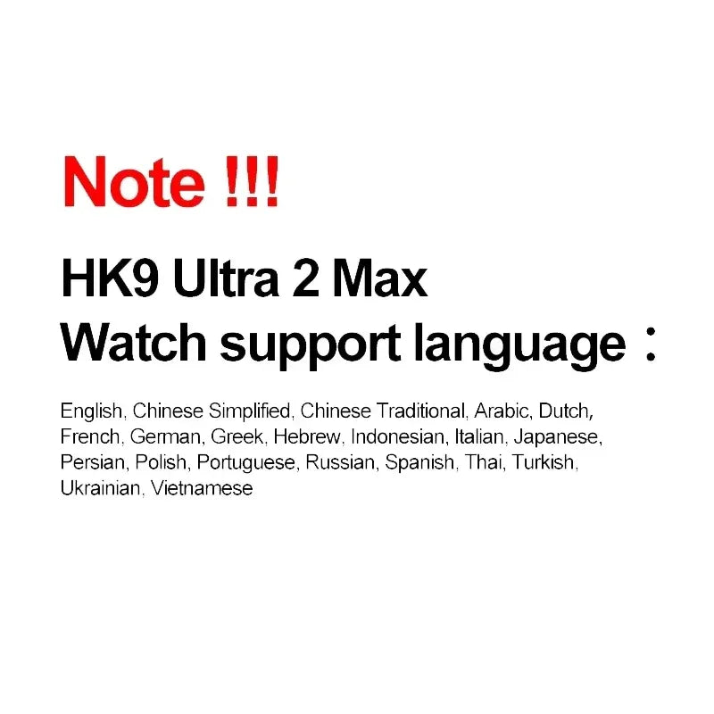 HK9 Ultra 2 MAX Gen4 AMOLED Screen Smart Watch 2GB ROM ChatGPT Local Music Album E-Book Connect TWS For IOS Android Smartwatch - Wear444