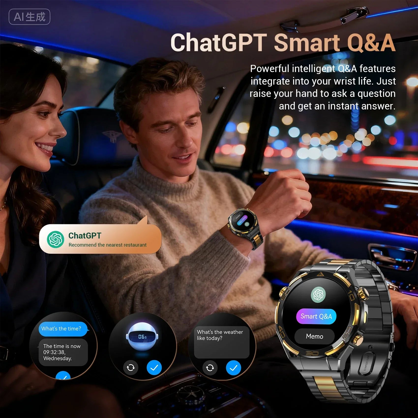 Blackview W90 Pro Smartwatch 1.43" AMOLED Display Up to 20 Days Battery Life, Blood Oxygen,Bluetooth Calling,Heart Rate Monitor - Wear444