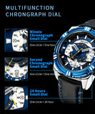 MEGIR Luxury Men's Watch Leather Belt Quartz Business Watches Luminous Fashion Sports Man Wristwatch Clock Relogios Masculino