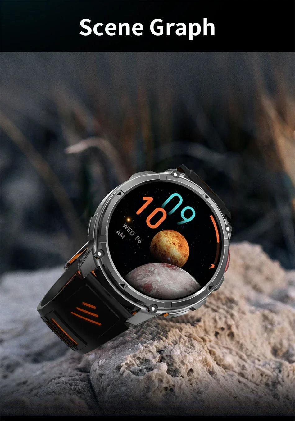 2026 New T-REX3 1100mAh Battery Smart Watch Men 10ATM Waterproof GPS Bluetooth Call 1.7" AMOLED HD Sports Flashlight Smart Watch - Wear444