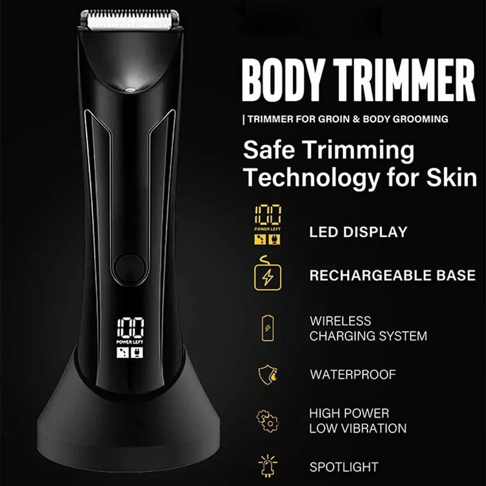 Digital Display Hair Cutting Machine Beard Trimmer Electric Shaver Men Intimate Areas Hair Shaving Machine Safety Razor Clipper
