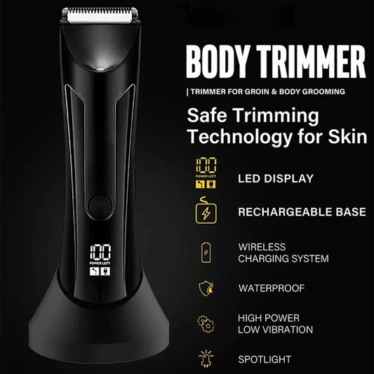 Digital Display Hair Cutting Machine Beard Trimmer Electric Shaver Men Intimate Areas Hair Shaving Machine Safety Razor Clipper