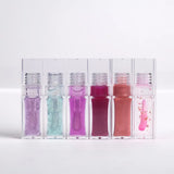 Magic Lip Oil Color Changing Lip Care Plumper Long lasting Moisturizing Cruelty Free Vegan Glitter Lipgloss Custom Logo 5pcs