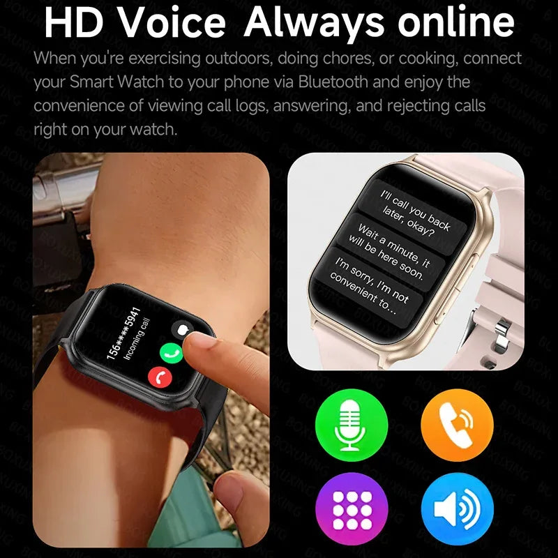 700mAh Lady fashion Smart Watch Men Women Heart Rate Blood Pressure Fitness Tracker Bluetooth Call Smartwatch Man For Android - Wear444