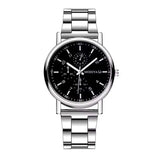Fashion Men Quartz Watch Luxury Silver Band Analog Watch for Mens Clock Reloj Hombre