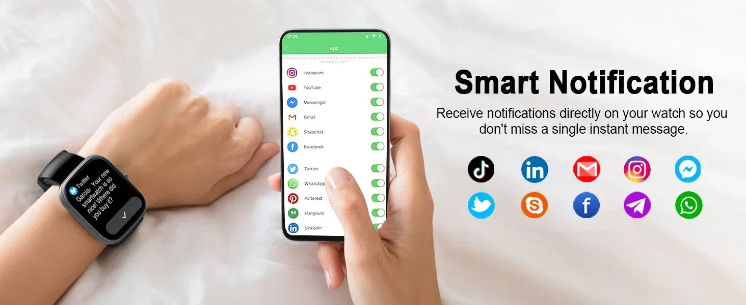 Smart Watch, 1.91" Smartwatch (Answer/Make Call), IP68 Waterproof Fitness Tracker, 110+ Sport Modes, Heart Rate and Sleep Monit - Wear444