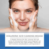 Hyaluronic Acid Cleansing Foam Gentle Moisturizing & Nourishing Oil Control Brightening Rejuvenation Face Wash Foam Face Cleanse