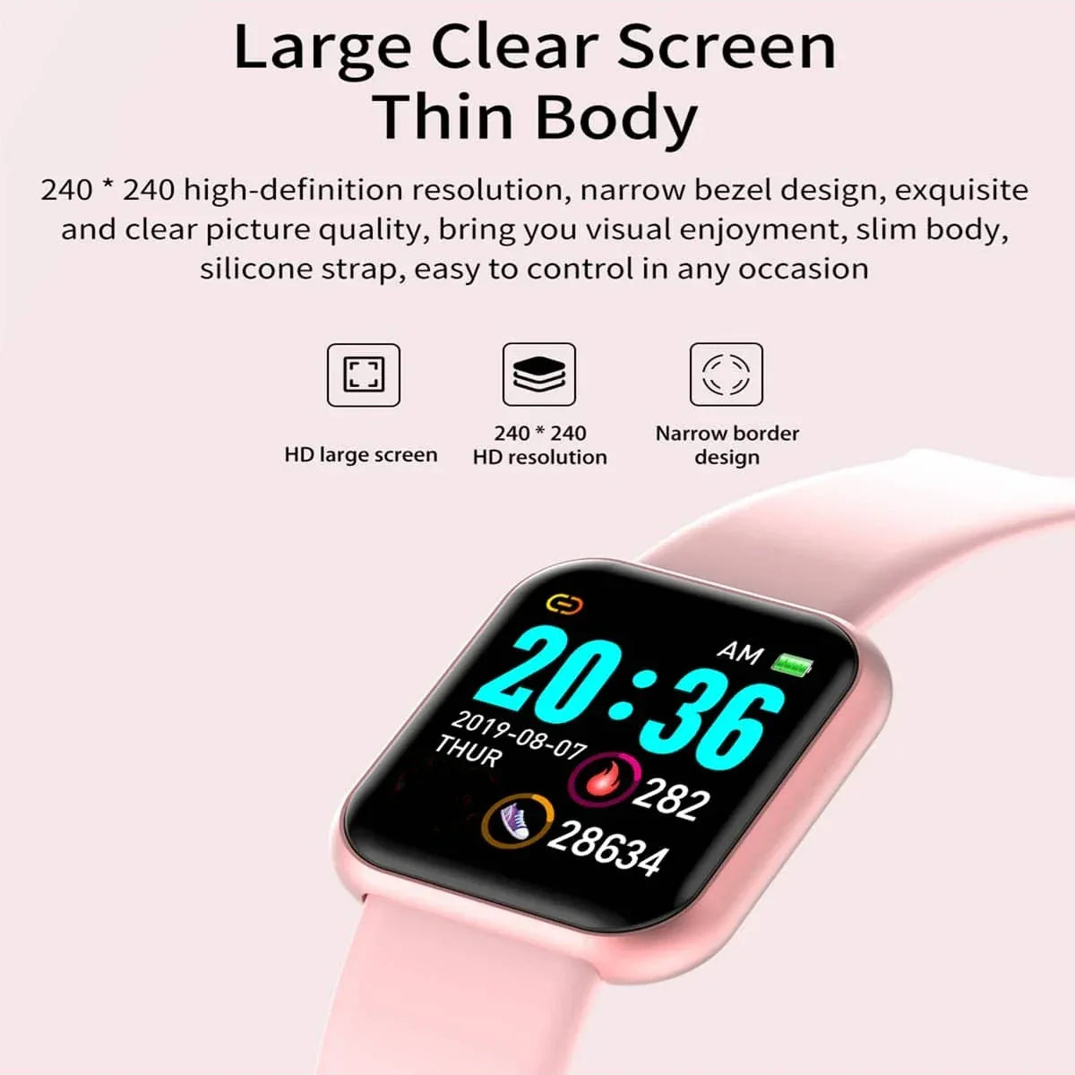 Multifunctional Smart Watch Men Women Bluetooth Connected Phone Music Player Fitness Sport Bracelet Sleep Monitor D13 Smartwatch - Wear444