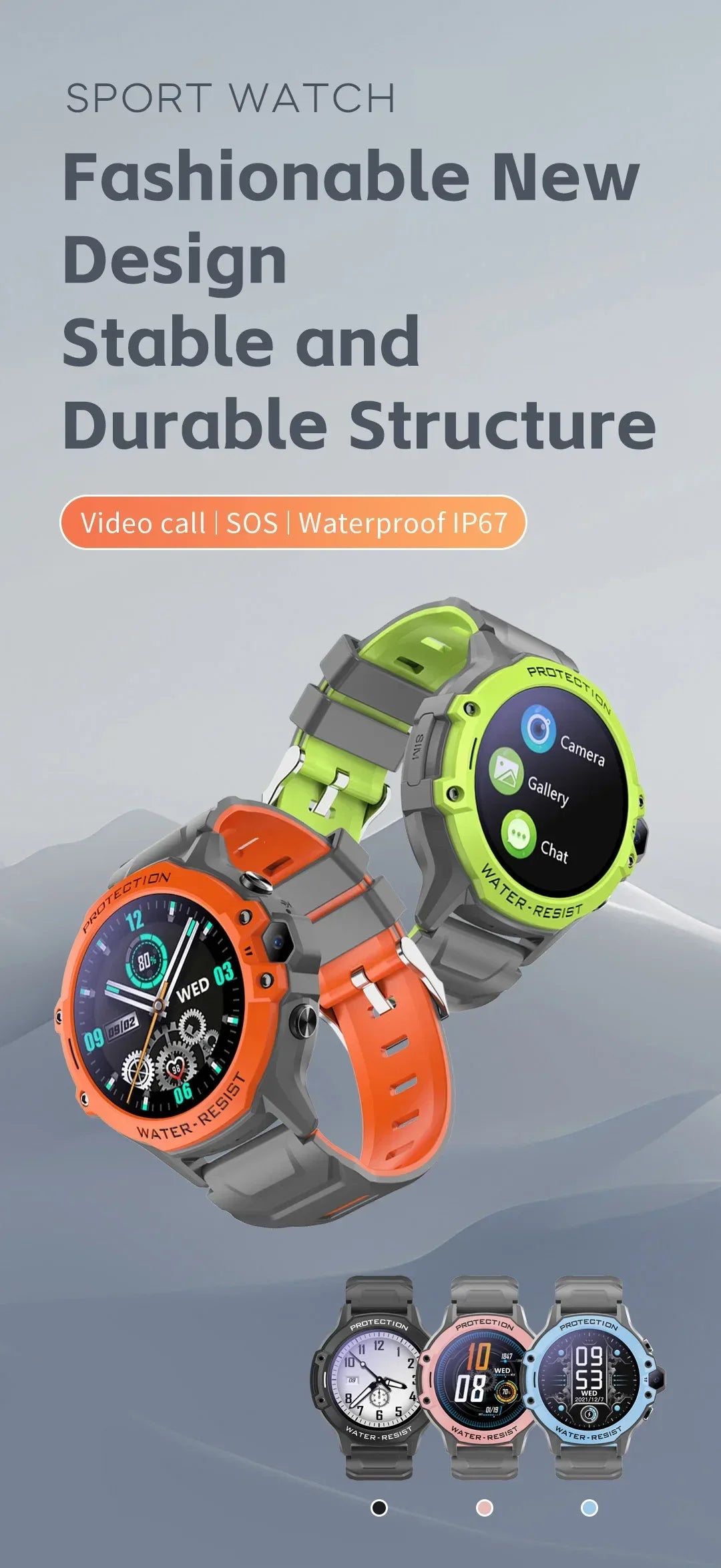 Kids 4G Smart Watch Student 1.28" Waterproof GPS WIFI LBS Location Video Call Chat Calculator Children Smartwatch 670Mah Battery - Wear444