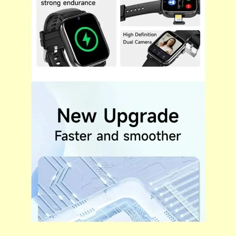 i1 Android Smartwatch with Full 4G/5G SIM Support, HD Camera, GPS, NFC, and Google Play Store，Sport Design for Men Women - Wear444