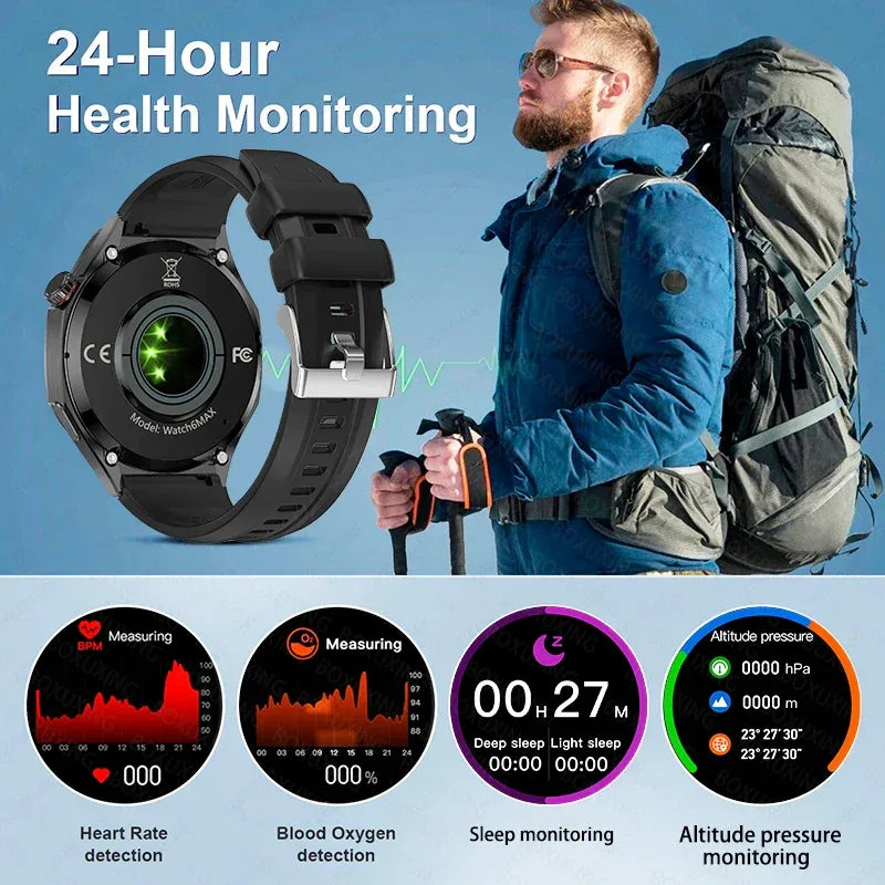 2026 New Upgrade Watch 6 Max GPS Workout Tracking Heart Rate Blood oxygen AMOLED Bluetooth Call Sport Waterproof Smart Watch - Wear444