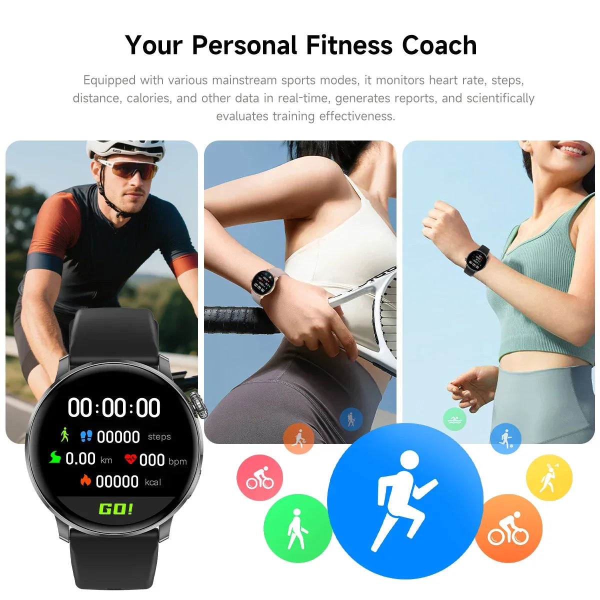 2026New Fashion Smart Watch Lady Man Watch AMOLED Screen GPS Sport Heart Rate Bluetooth Call Waterproof Outdoor Smartwatch Women - Wear444