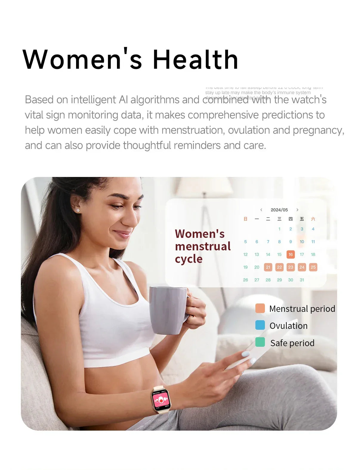 COLMI P80 Type-c Smartwatch Men Women Health Manager Bluetooth Call IP67 Waterproof Flashlight Smart Watch For Xiaomi iOS Phone - Wear444