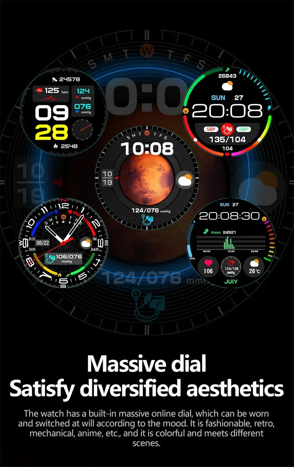 Airbag measurement Smart Watch Men ECG Air Pump Blood Pressure Blood Oxygen BT Call NFC SmartWatch For Man Android iOS upgrade - Wear444