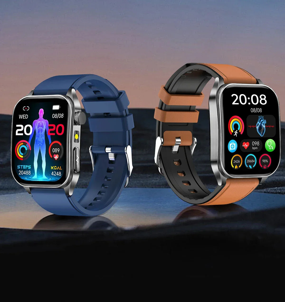 2025Hot AI-GPT Diagosis ECG Health SmartWatch Blood Pressure Lipid Uric Acid 650nm Dual-Probelaser Heart Analysis Smart bracelet - Wear444