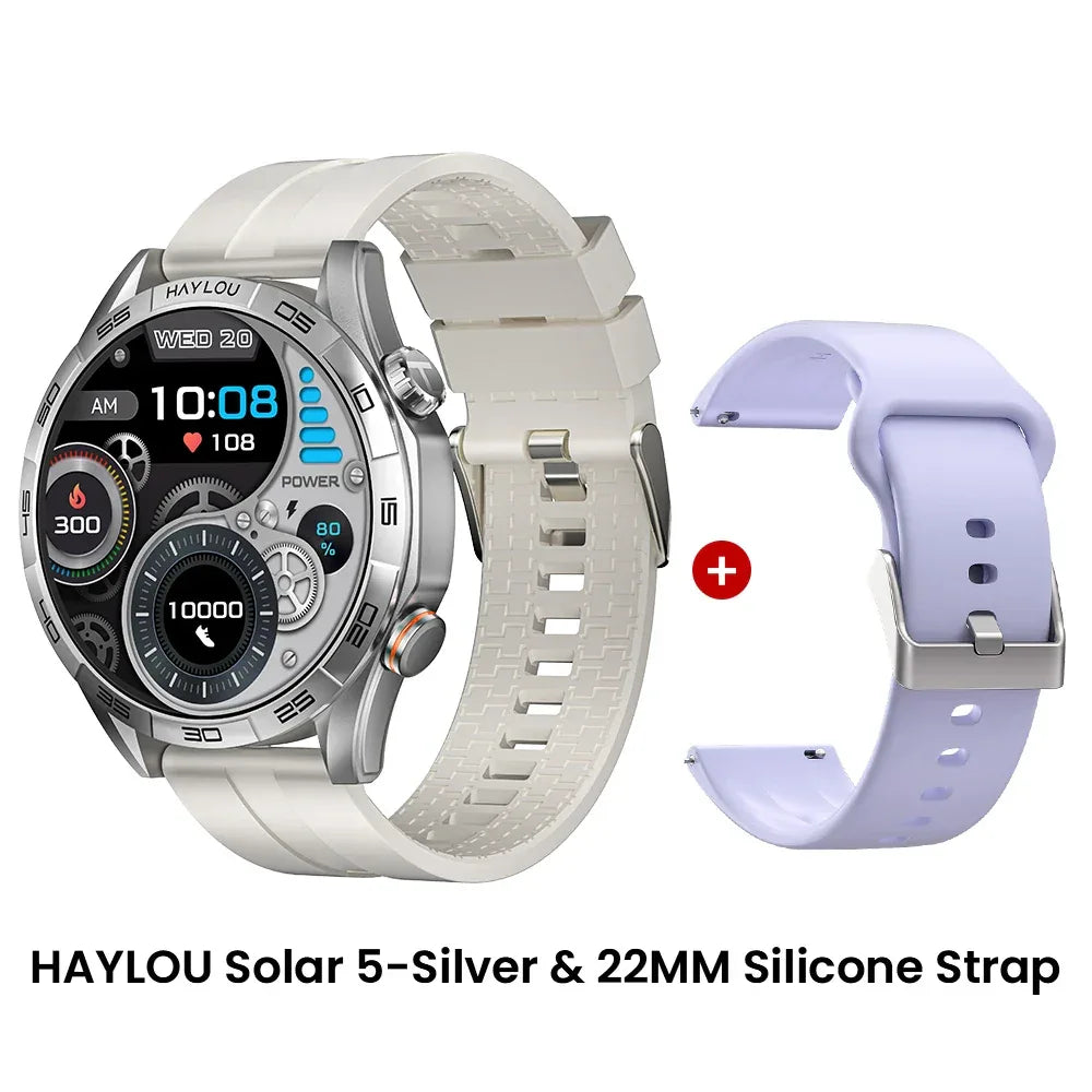HAYLOU Solar 5 Voice Calling Smartwatch 1.58'' AMOLED Display 60Hz Smart Watch 24H Health Monitoring Sports Smartwatch for Men - Wear444