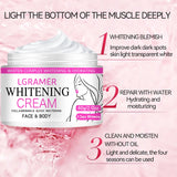 Whitening Face Cream Body Armpit Leg Knee Elbow Lighten Dark Spots Brighten Skin Tone Moisturizing Care Health Beauty Skin Care