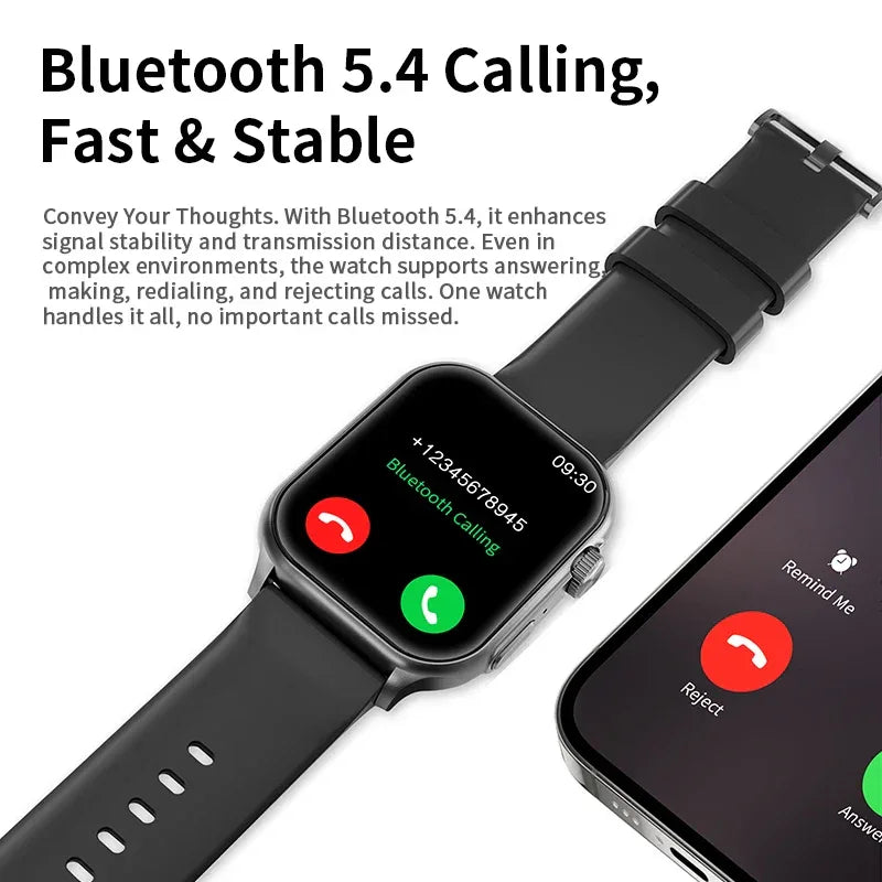 Original Lenovo Smart Watches Sports Fitness Watch Heart Rate Full Touch Screen BT Call Ultra Light Smartwatch for Men Women - Wear444