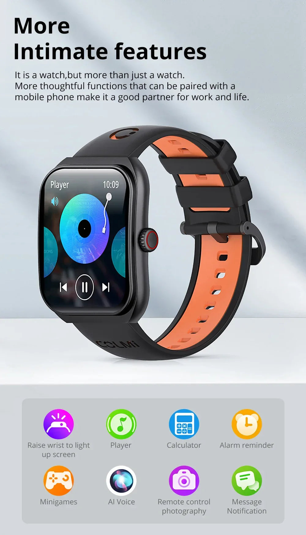 COLMI P86 1.93" AMOLED Smartwatch Men Health Manager Bluetooth Call IP68 Waterproof Smart Watch Women For Xiaomi iOS Phone - Wear444