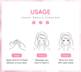 LAIKOU Sakura Facial Cleanser Foam Face Wash Remove Blackhead Moisturizing Shrink Pores Deep Cleaning Oil Control Skin Care 50g