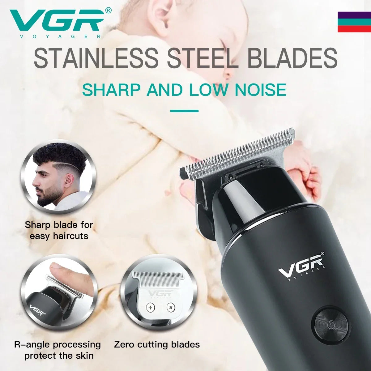 VGR Hair Cutting Machine Electric Hair Clipper Professional Beard Hair Trimmer Face Haircut Mustache Barber Trimer For Men V-937
