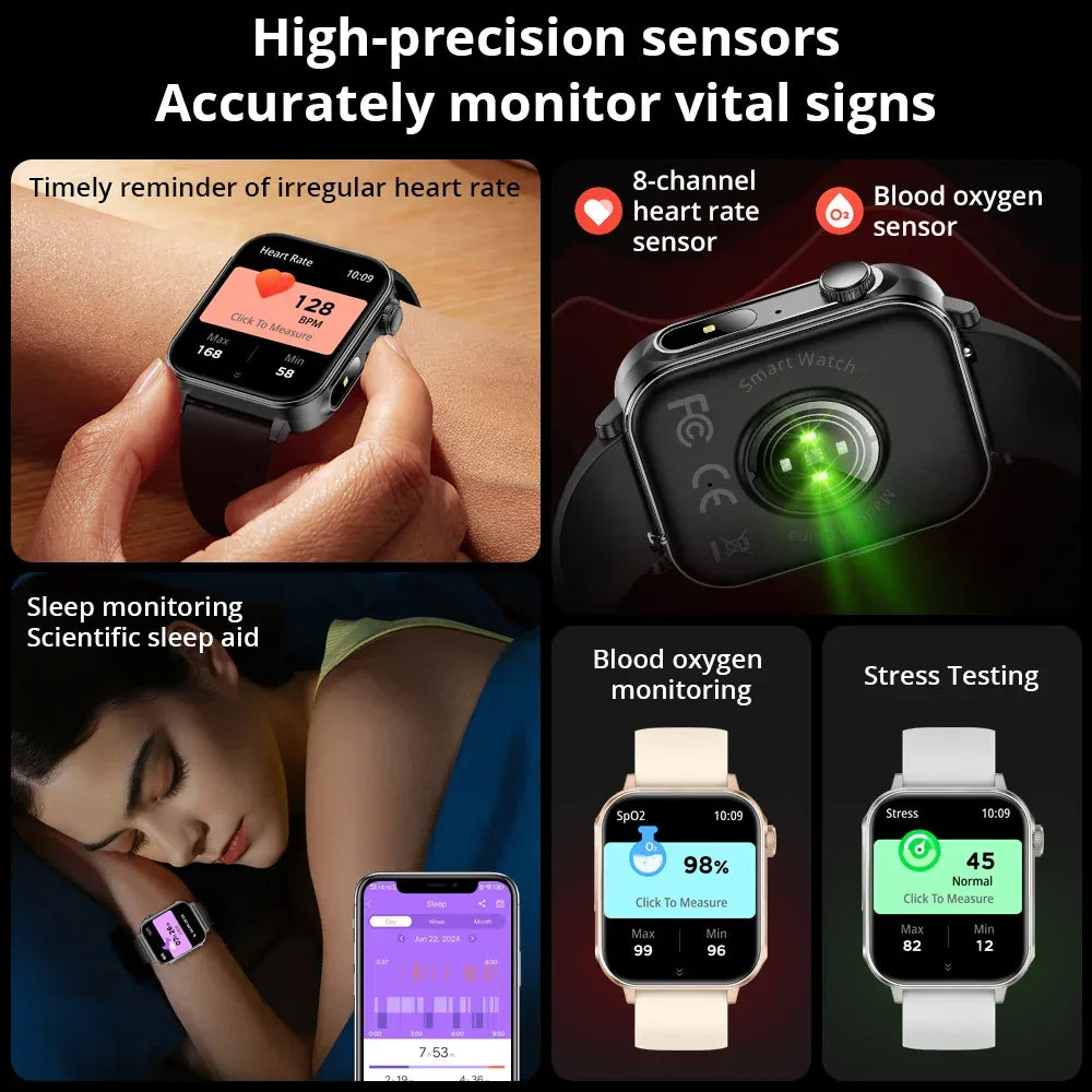 COLMI P80 Type-c Smartwatch Men Women Health Manager Bluetooth Call IP67 Waterproof Flashlight Smart Watch For Xiaomi iOS Phone - Wear444