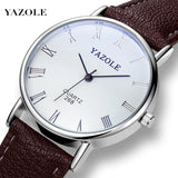 Men's Watches Top Brand Fashion Casual Men Quartz Wristwatches Leather Belt Simple Business Mens Watch Reloj Hombre Kol Saati