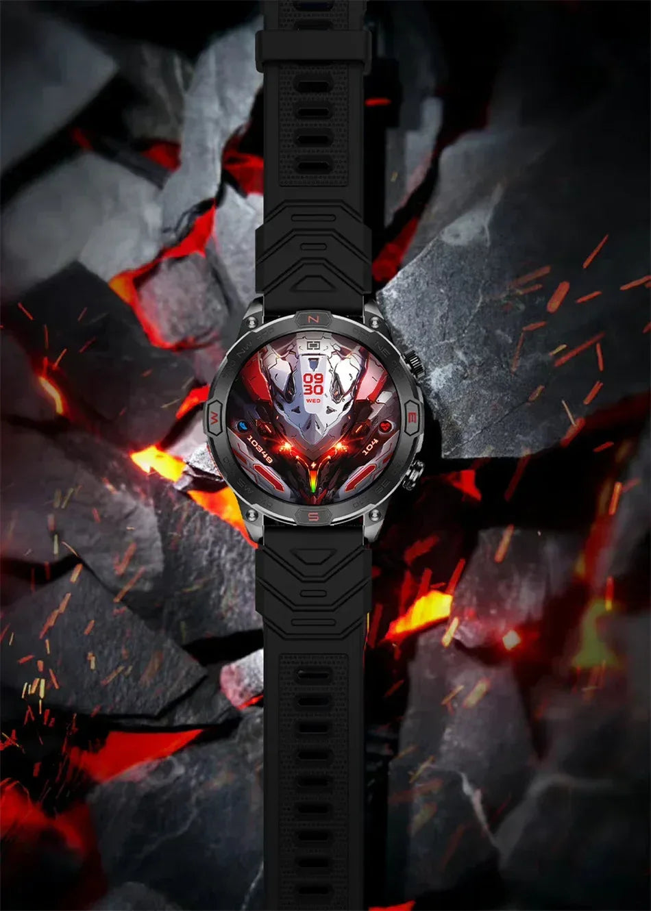 2025New Smart Watch AMOLED Screen GPS Sport Fitness Waterproof LED Lights Compass HD Call Call Smartwatch For Android iOS man - Wear444