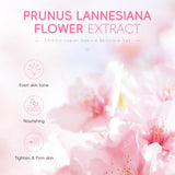 4pcs sakura skincare set mild non-irritating nourishing moisturizing cleanser serum eye cream face cream set