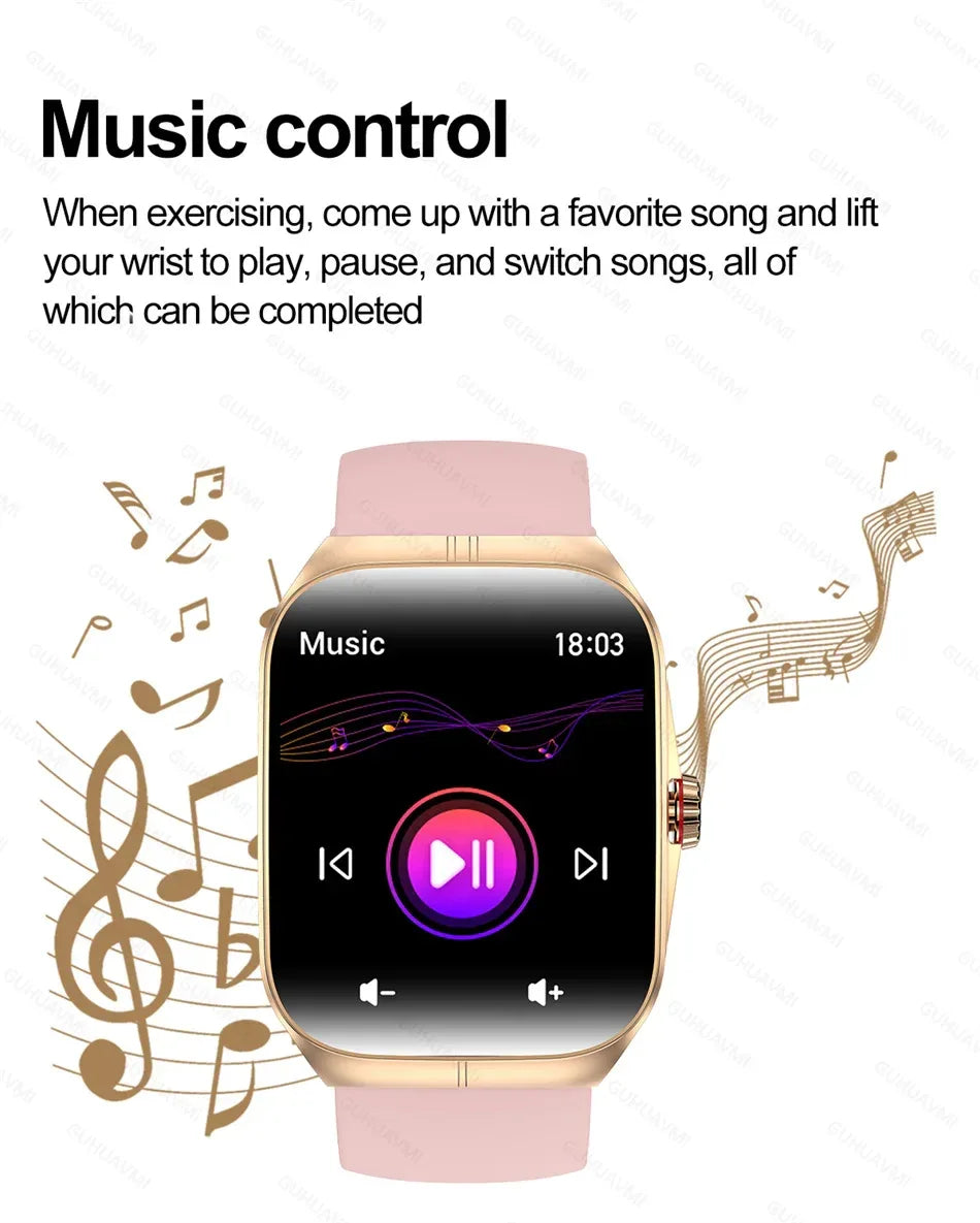 2025 NFC Smartwatch AMOLED Screen Always show Time Bluetooth Call Series 9 Clock Custom Dial Men Sport Health Women Smart Watch - Wear444