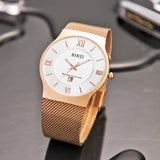 Top Brand Luxury Quartz Watch for Men Fashion Mens Watches Erkek Kol Saati Casual Slim Mesh Steel Waterproof Sports Watch
