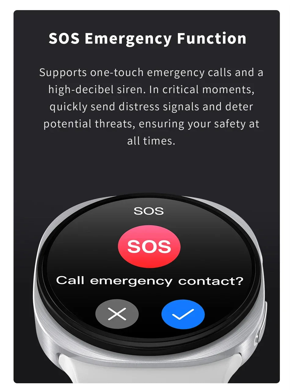 2025 New Smart Watch 8 Classic 46mm Ultra HD Screen ChatGPT GPS NFC Compass Clock Bluetooth Call Waterproof Smartwatch Men Women - Wear444