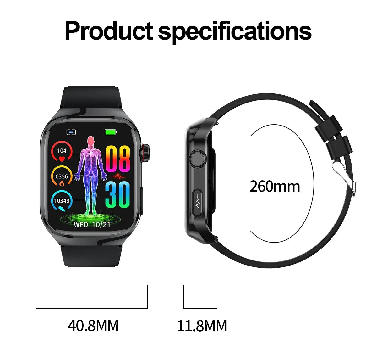 2025New Micro Physical Examination Smart Watch For Men Uric Acid Body Fat Five Organ Health Watches Bluetooth Call SmartBracelet - Wear444