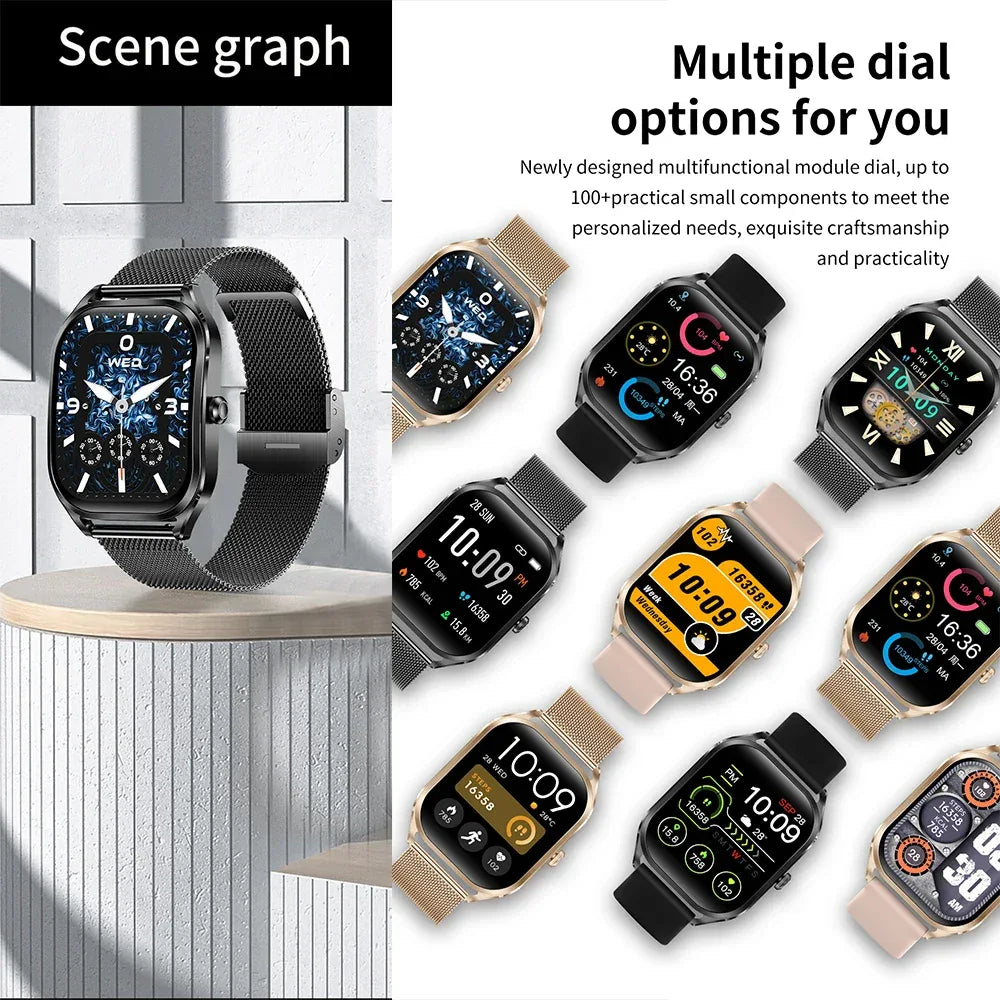 2026 Fashion Smart Watch Women 2.01” HD Screen Custom Watch Face Women’s Health Monitor Watch Bluetooth Call Sports Smartwatche - Wear444