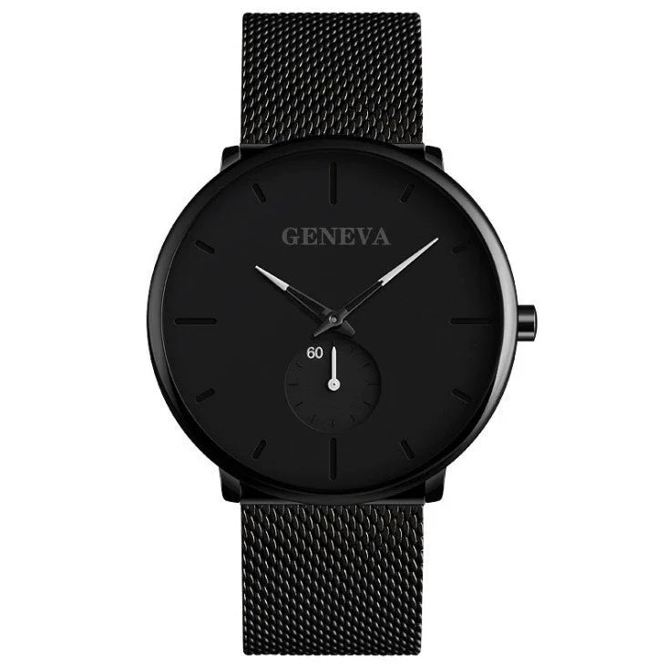 2025 New Fashion Mens Watches Top Brand Luxury Quartz Watch Men Casual Slim Mesh Steel Waterproof Sport Watch Relogio Masculino