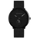 2025 New Fashion Mens Watches Top Brand Luxury Quartz Watch Men Casual Slim Mesh Steel Waterproof Sport Watch Relogio Masculino