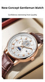 2024 Men Watch Fashion Top Luxury Sport Men's Wristwatch Waterproof Luminous Leather Date Quartz Watches Man clock