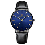Top Brand Mens Watches Fashion Ultra Thin Analog Quartz Watches Leather Belt Simple Temperament Men's Clock relogios masculino